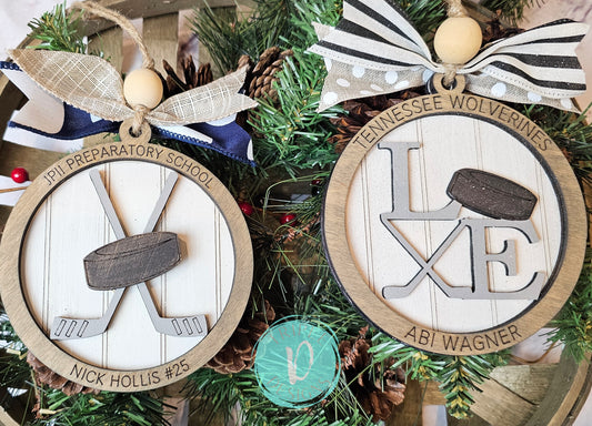 Hockey Christmas Ornament
