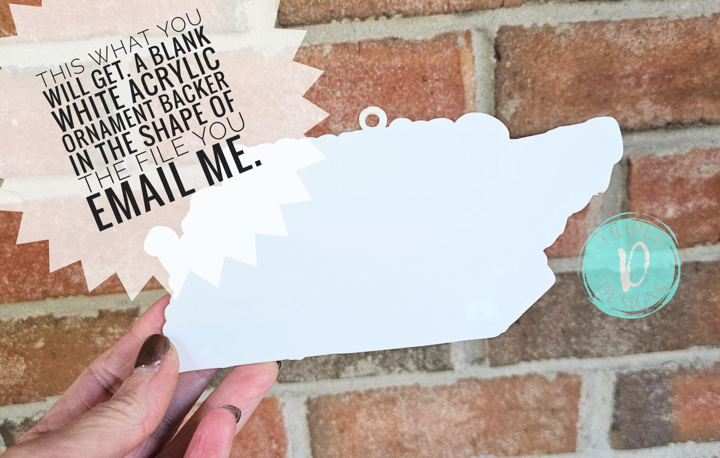 Wholesale BLANK  Backer Ornament