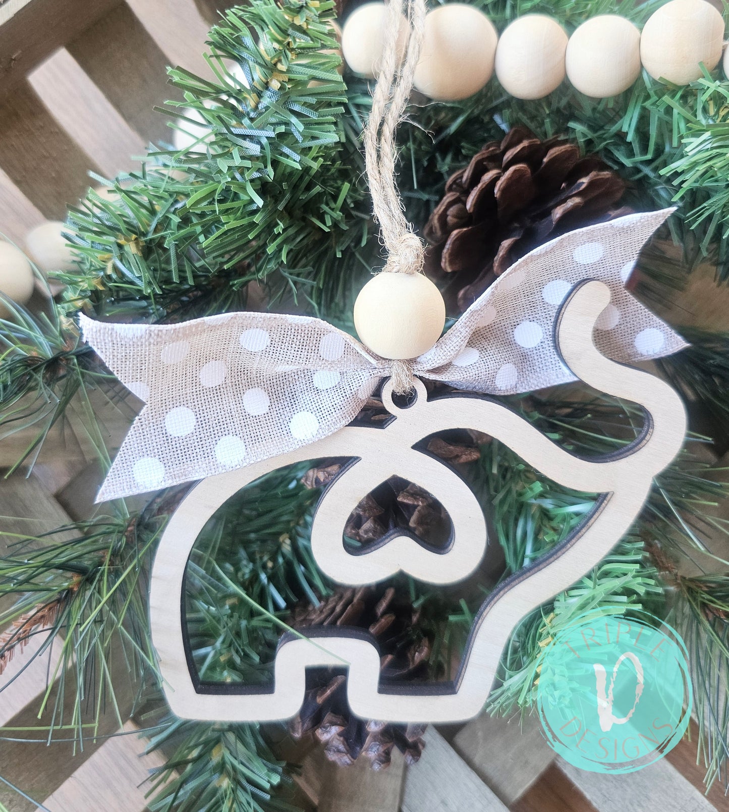 Sisterhood Elephant Ornament, Elephant Ornament, Mother & Daughter Gift, Stocking Stuffer, Personalized gift