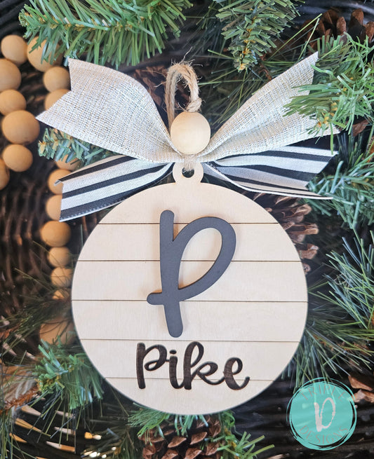 Monogram/ Family / Personalized / Christmas / Ornament
