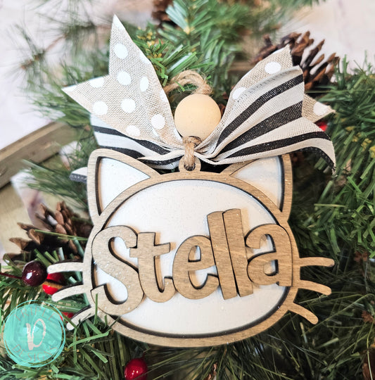 Cat / Kitty / Personalized / Christmas / Ornament
