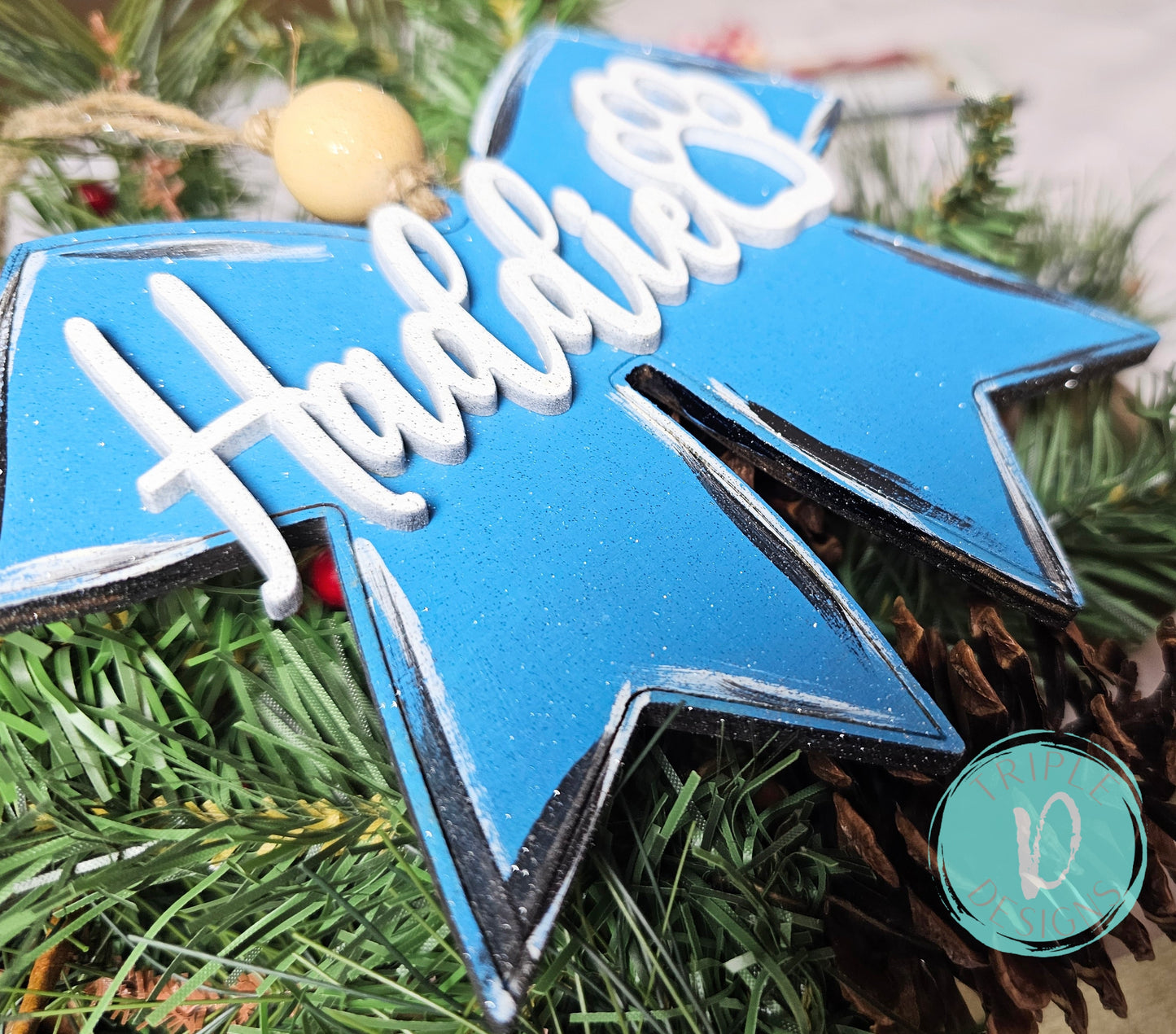 ELLIS Middle /Cougars /Bow / Personalized / Cheer/ Christmas / Ornament