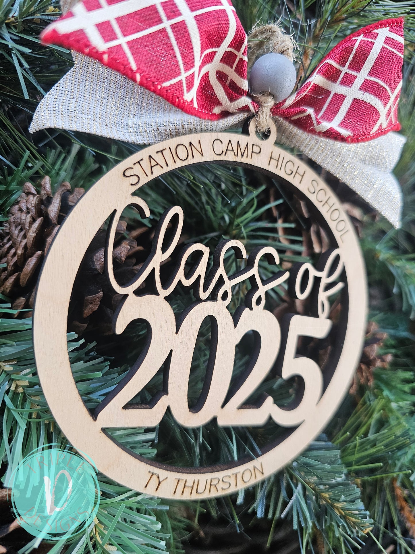 Graduation Ornament with School and Grad Name!