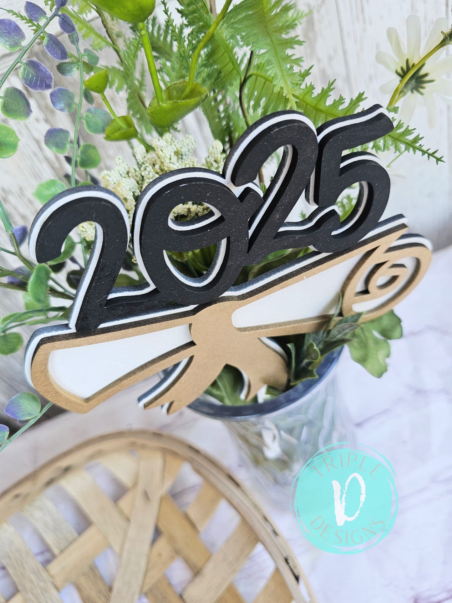 2025  with Diploma / Graduation Decor / Cake Topper / Vase Decor / Grad / Party