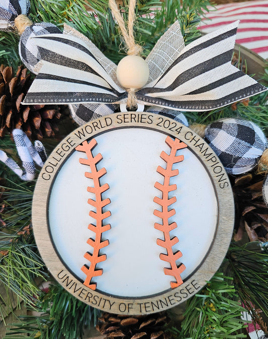 Tennessee Vols Baseball College World Series Ornament