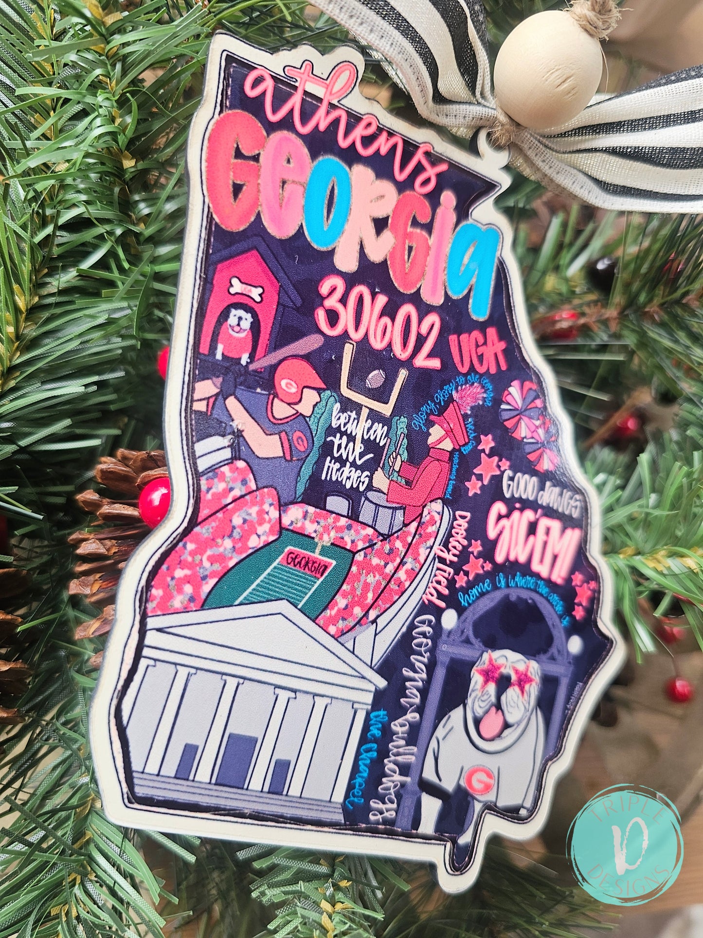 UGA / ATHENS/ DAWGS/ ORNAMENT