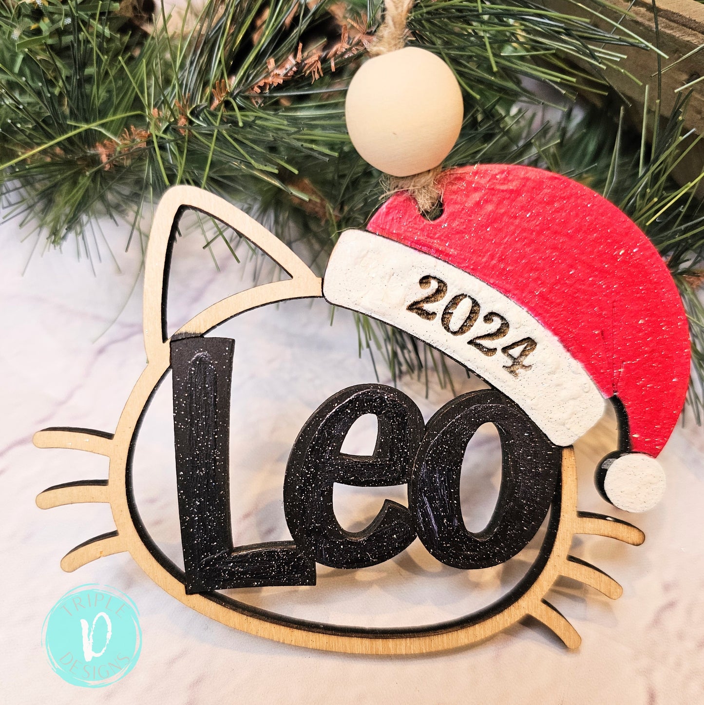 Cat / Kitty / Personalized / Christmas / Ornament