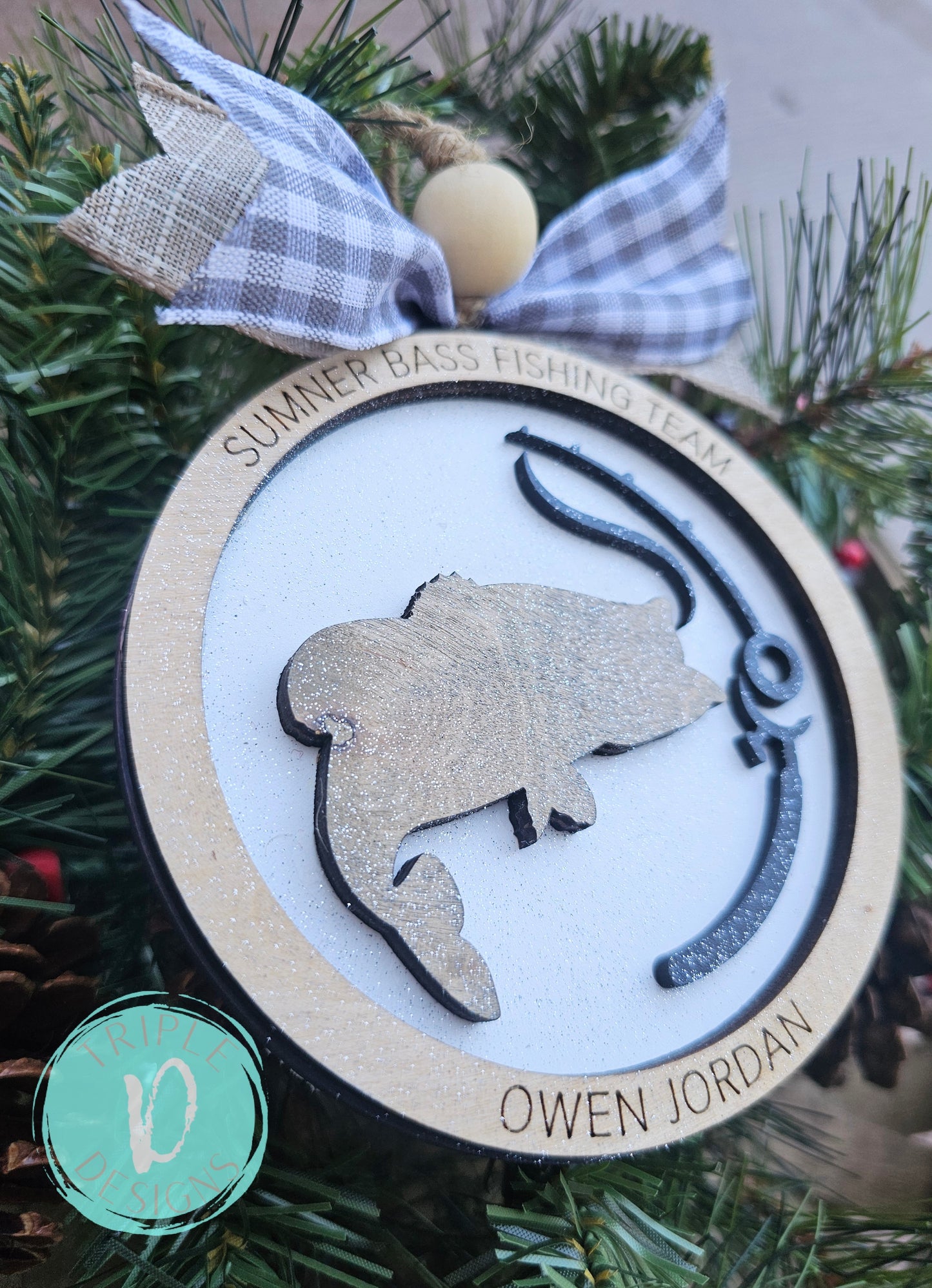 Fishing / Personalized / Christmas / Ornament
