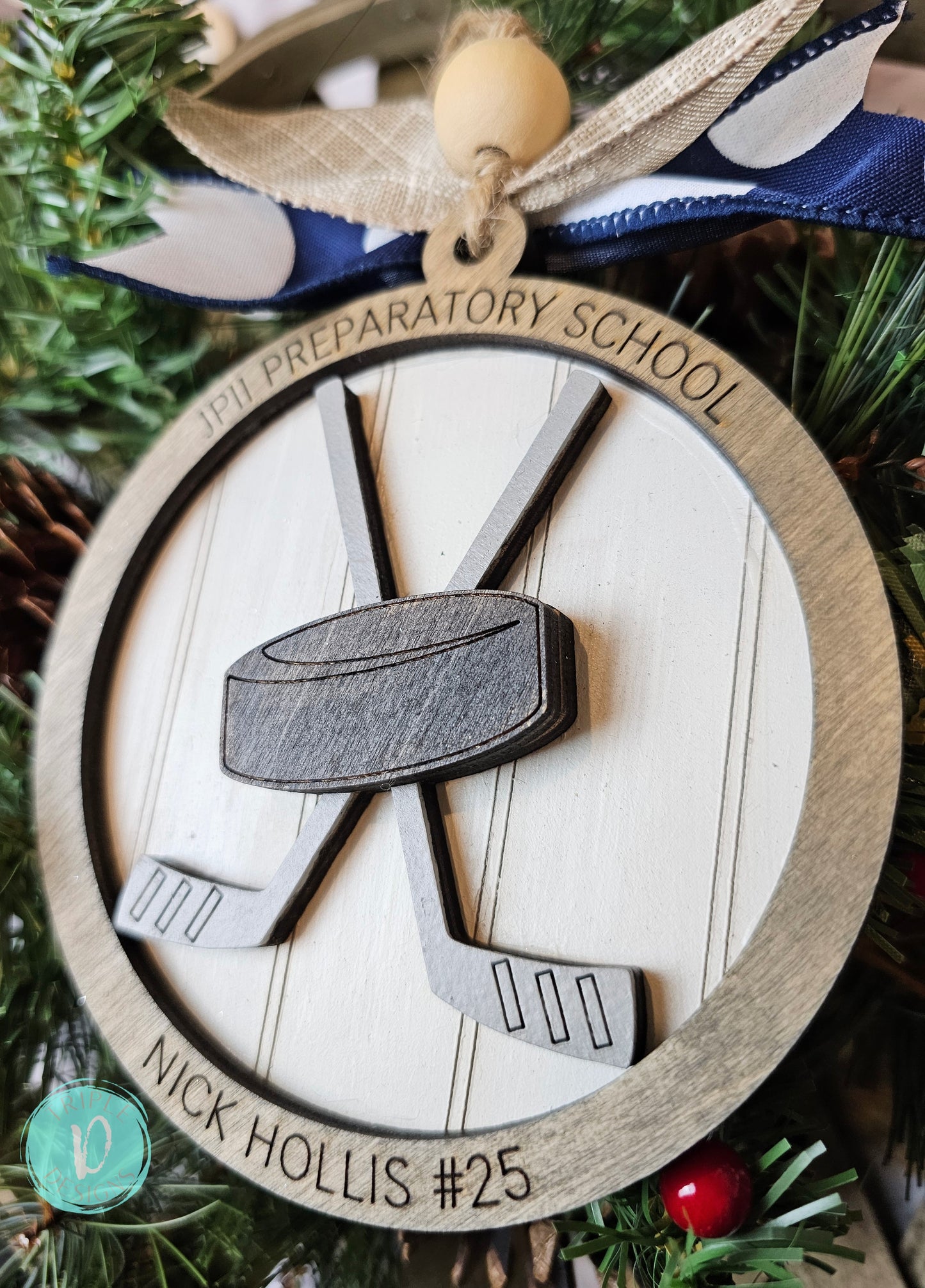 Hockey Christmas Ornament