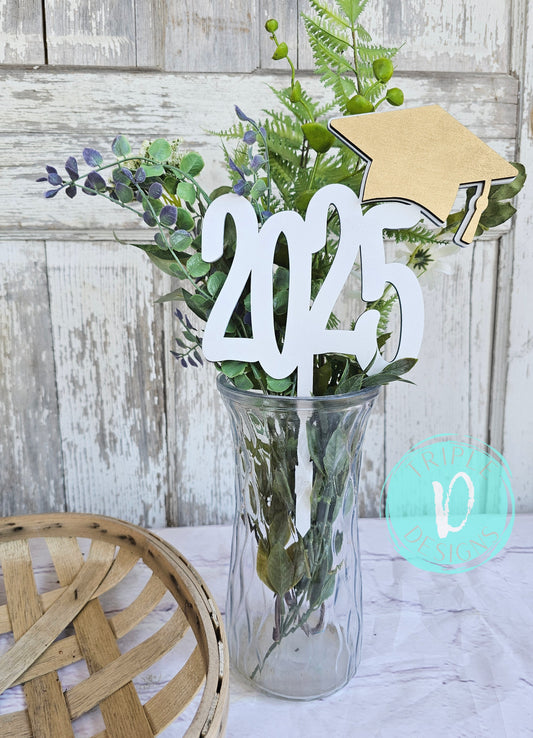 2025 with 3d Cap / Graduation Decor / Cake Topper / Vase Decor / Grad / Party