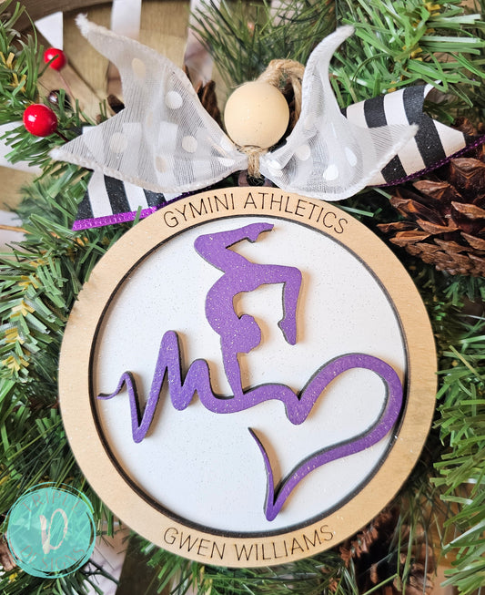 Gymnastics / Personalized / Christmas / Ornament