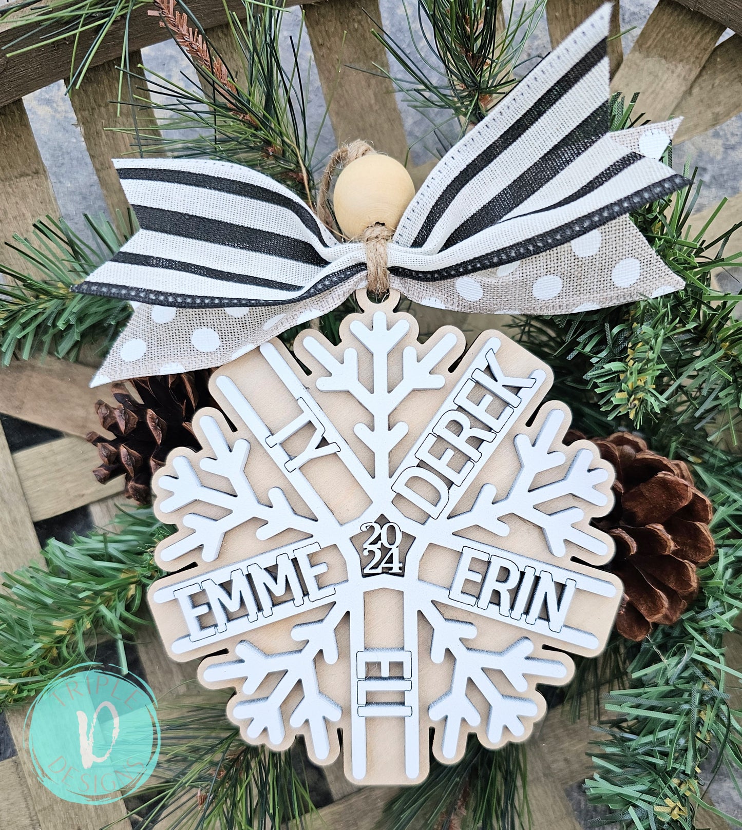 Family/Snowflake/Personalized/Ornament