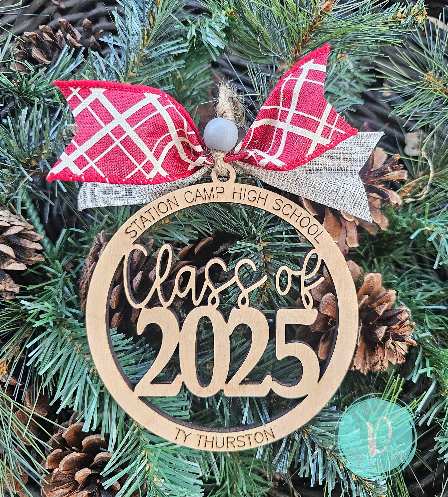 Graduation Ornament with School and Grad Name!