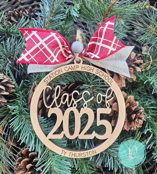 Graduation Ornament with School and Grad Name!