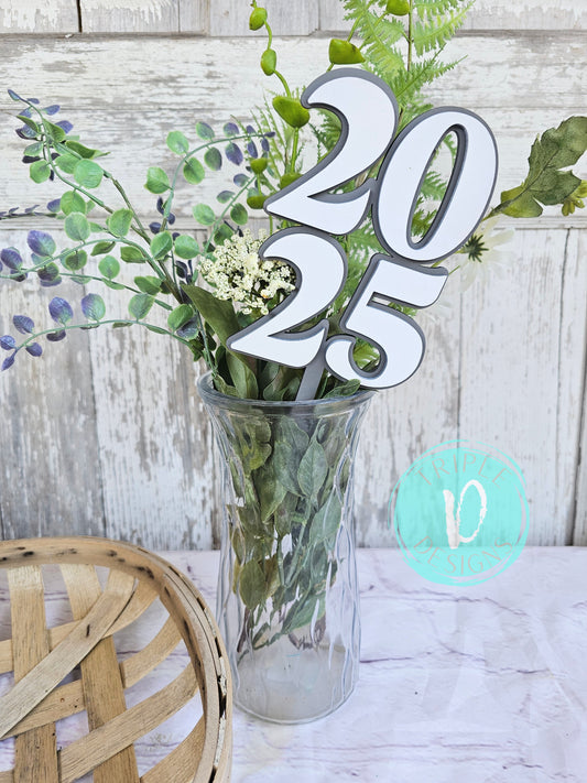 Stacked 2025 / Graduation Decor / Cake Topper / Vase Decor / Grad / Party