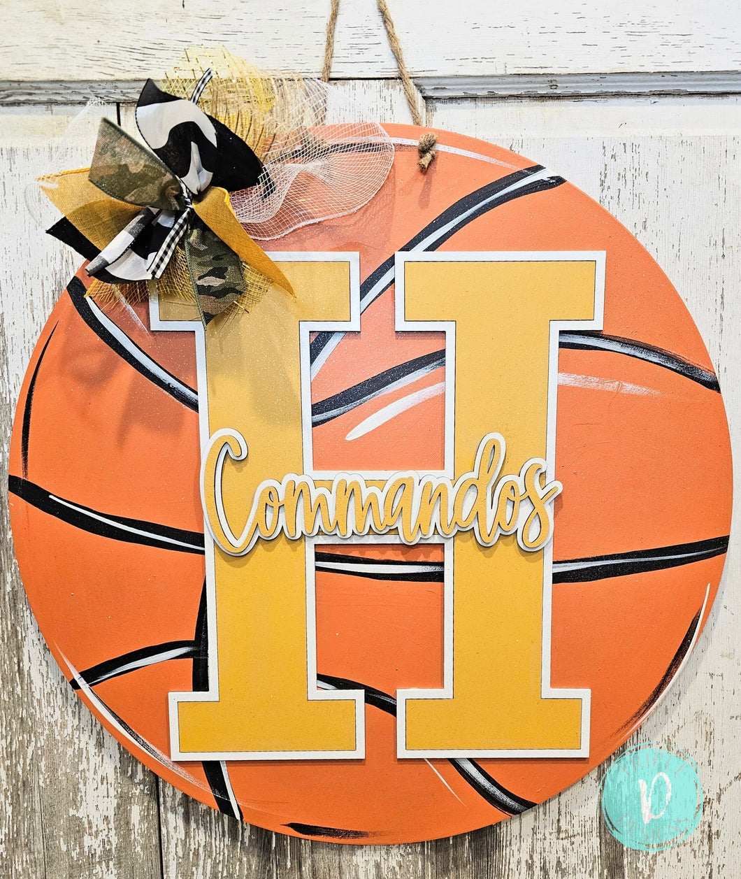 Basketball with team logo