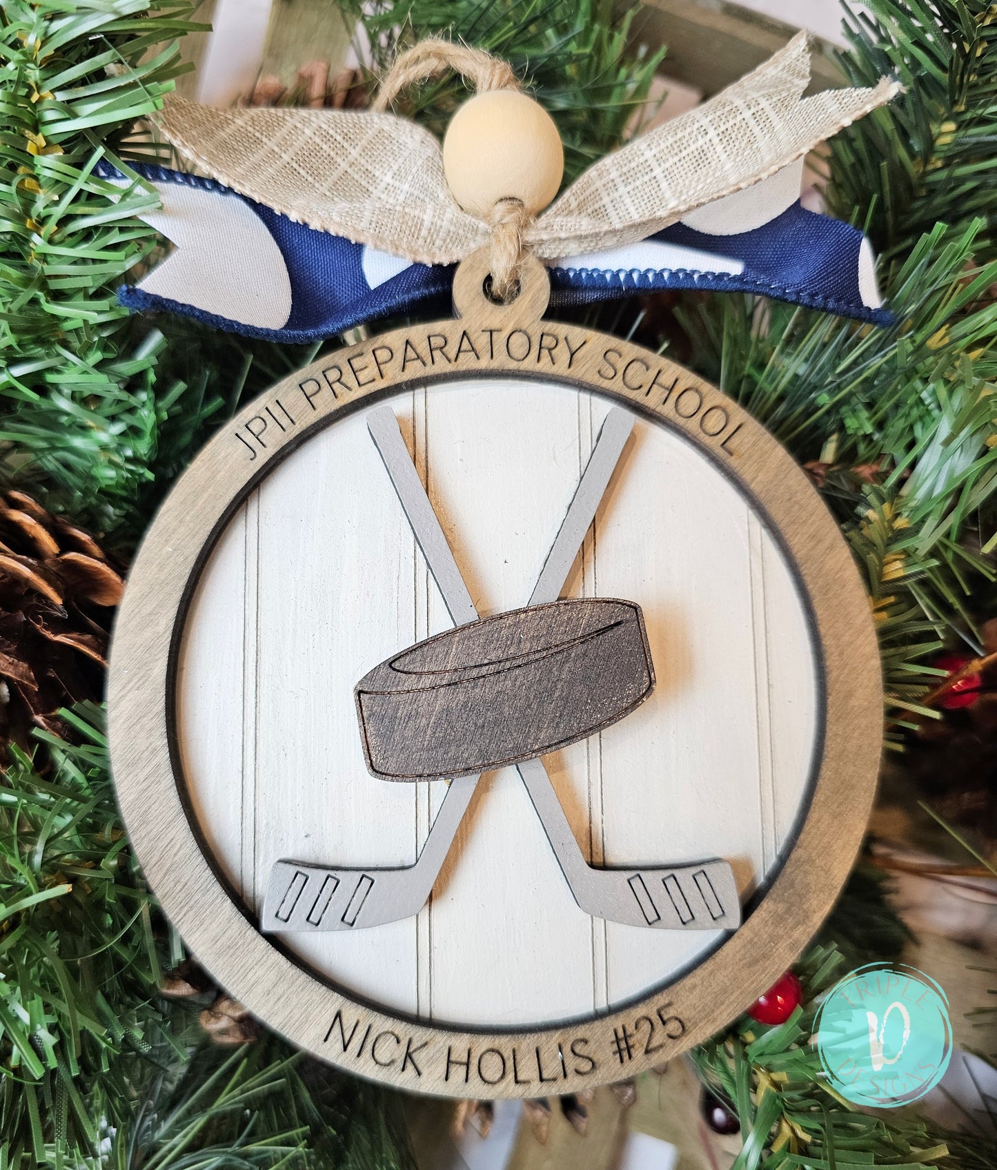 Hockey Christmas Ornament