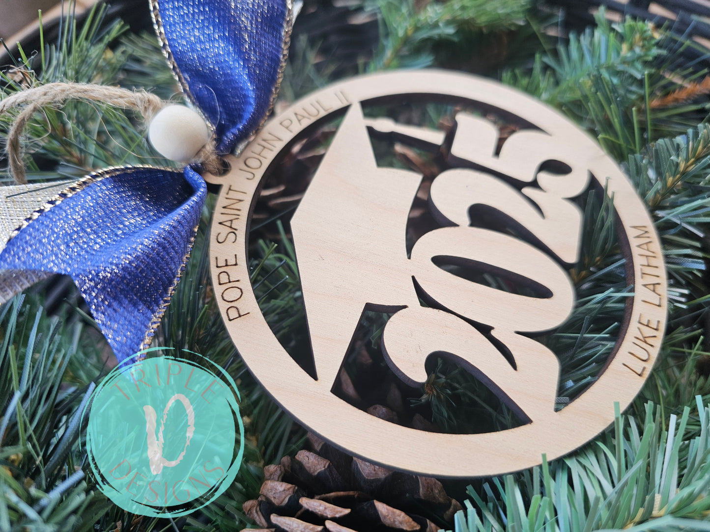Graduation Ornament with School and Grad Name!