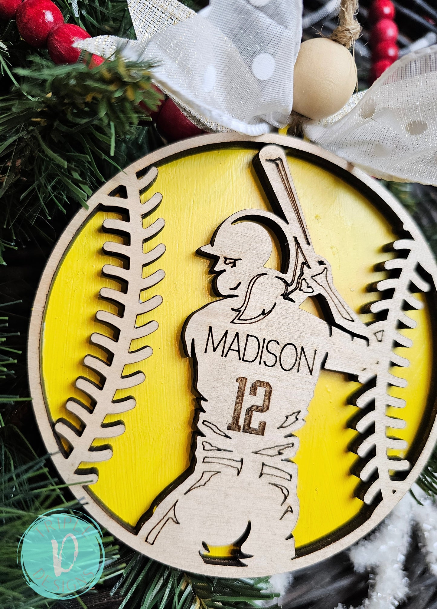 Softball/ Player/ Sports/ Personalized Ornament