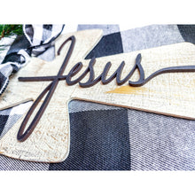 Load image into Gallery viewer, Cross Ornament with 3D Jesus
