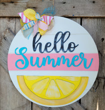 Load image into Gallery viewer, Hello Summer- Lemon- 3D- Door Hanger
