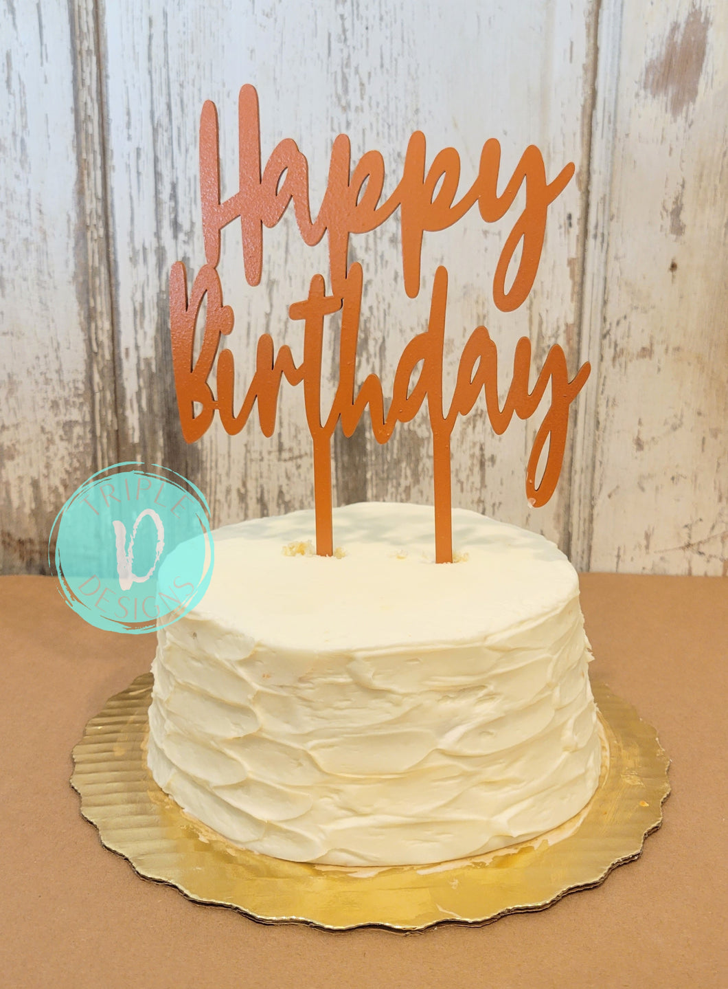 Happy Birthday Cake Topper Script