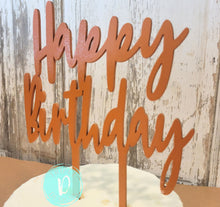 Load image into Gallery viewer, Happy Birthday Cake Topper Script
